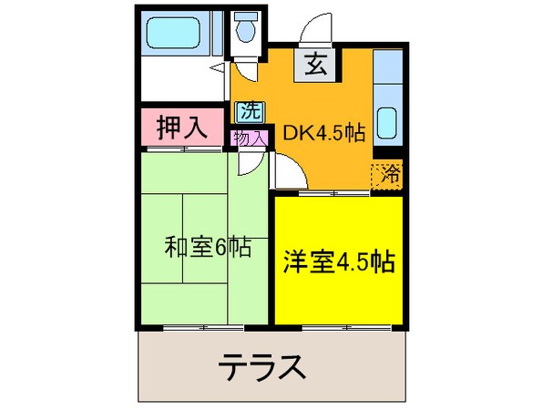 サンクレ－ルの物件間取画像